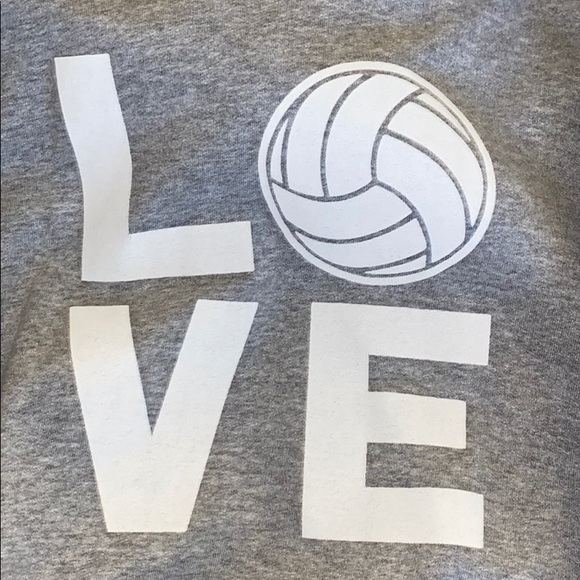 grey LOVE volleyball shirt - Picture 2 of 3